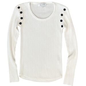 Elliatt Roam White Knit Button Sweater